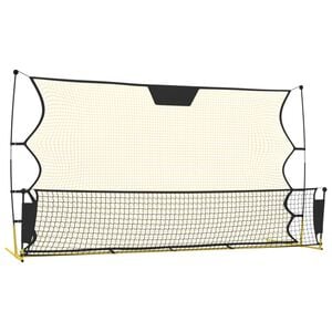 vidaXL Fotbollsn&auml;t med rebounder svart och gul 183x85x120 cm polyester