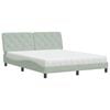 vidaXL Bed with Mattress Light Grey 160x200 cm Velvet