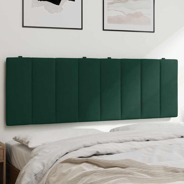 vidaXL Headboard Cushion "Hanko" Dark Green 140 cm Velvet