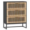 vidaXL F&ouml;rvaringssk&aring;p svart 60x30x75 cm konstruerat tr&auml;