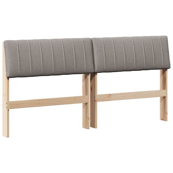 vidaXL Kl&auml;dd s&auml;nggavel Taupe 160 cm Massiv furu