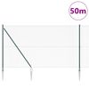 vidaXL St&auml;ngselstolpe Gr&ouml;n 50 x 1,5 m (16 x 16 mm n&auml;t) St&aring;l och PVC