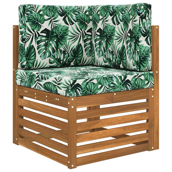 vidaXL Utomhus Soffa Kudde 3 pcs Bladm&ouml;nster Polyester