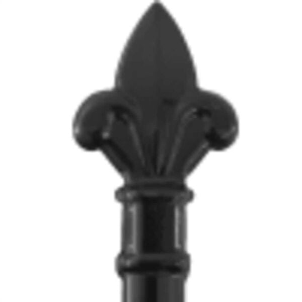 vidaXL Dubbelgrind med spetsig topp st&aring;l 299,5x224,5 cm svart