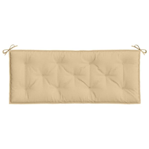 vidaXL Bänkdyna melerad beige 120x50x7 cm tyg