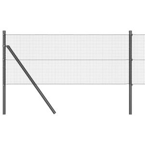 vidaXL Svetsat tr&aring;dgaller markf&auml;ste 10 x 0,8 m PVC-belagda st&aring;l Gr&aring;