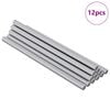 vidaXL G&auml;ngat R&ouml;r 12 pcs Silver 6 x 120 mm St&aring;l