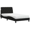 vidaXL Bed with Mattress Black 100x200 cm Fabric