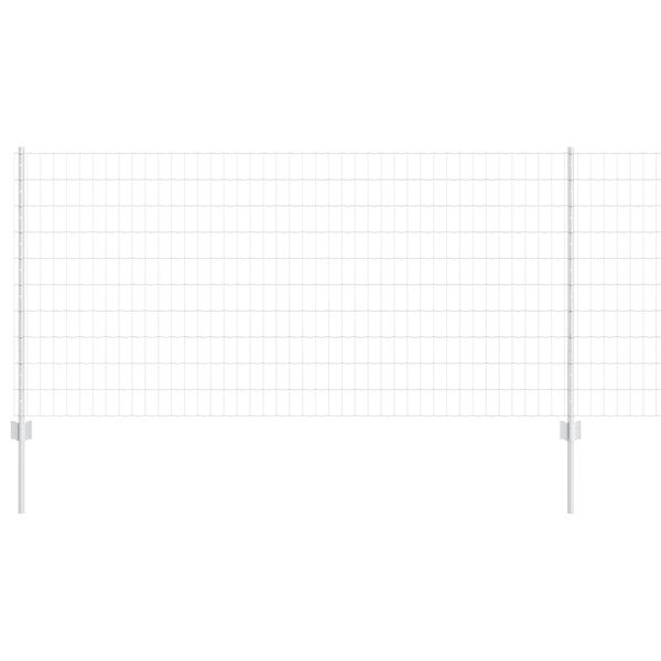 vidaXL Stängsel med stolpe Silver 1 x 10 m Stål