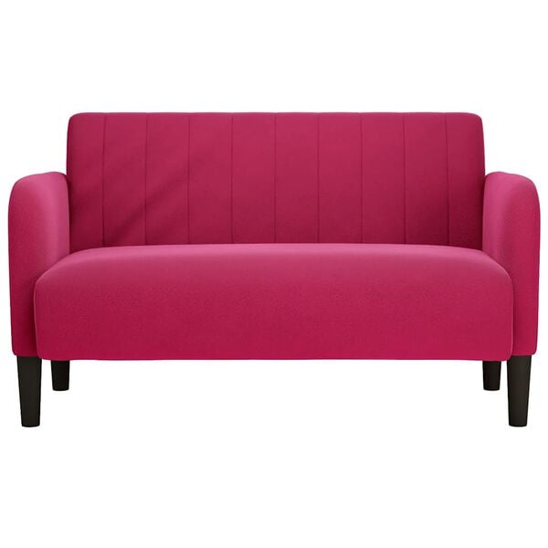 vidaXL Loveseat soffa vinr&ouml;d 109 cm sammet