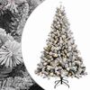 vidaXL Plast Hingad Julgran 120 cm 150 LED-lampor Varmvit PE & PVC Vit