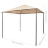 vidaXL Paviljong 3x3 m stål beige