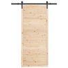 vidaXL Skjutdörr Naturfärg 80 x 208 cm Massiv furu