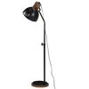 vidaXL Golvlampa 25 W svart 30x30x100-150 cm E27