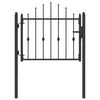 vidaXL Staketgrind ASTEN 100 x 75 cm Metall Svart L&aring;sbar