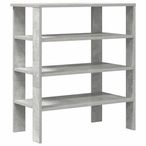 vidaXL Skohylla betonggr&aring; 61x32x70 cm konstruerat tr&auml;