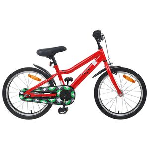 vidaXL Barncykel 18 Tum f&ouml;r 5-7 &aring;r gamla R&ouml;d