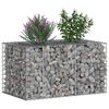 vidaXL Gabion upph&ouml;jd s&auml;ng Silver 100 x 60 x 55 cm Galvaniserat St&aring;l