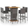 vidaXL Bargrupp f&ouml;r tr&auml;dg&aring;rden med dynor 9 delar konstrotting gr&aring;