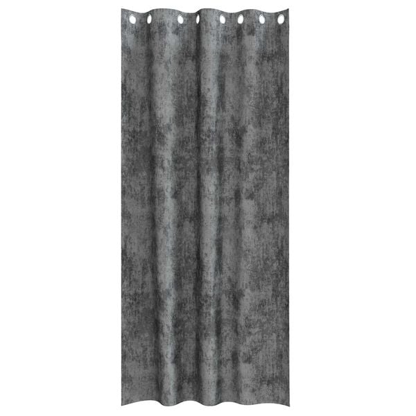 vidaXL Sammetsgardiner med gardiner 2 pcs Grå 225 x 140 cm Sammet