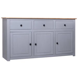 vidaXL Sk&auml;nk gr&aring; 135x40x80 cm massiv furu panama