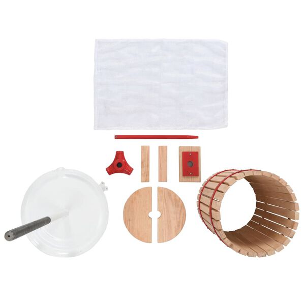 vidaXL Frukt- och vinpress med tygp&aring;se 30 L ektr&auml;