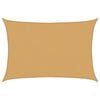 vidaXL Solsegel 160 g/m&sup2; rektangul&auml;r sand 4x6 m HDPE