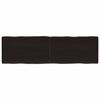 vidaXL Bordsskiva mörkbrun 140x40x(2-6) cm massivt trä levande kant