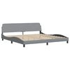 vidaXL Bed Frame "Dover" Light Grey 200x200 cm Fabric