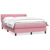vidaXL Rams&auml;ng med madrass rosa 140x220 cm sammet