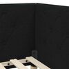 vidaXL Hörn Sängram med huvudgavel Svart 80 x 200 cm tyg