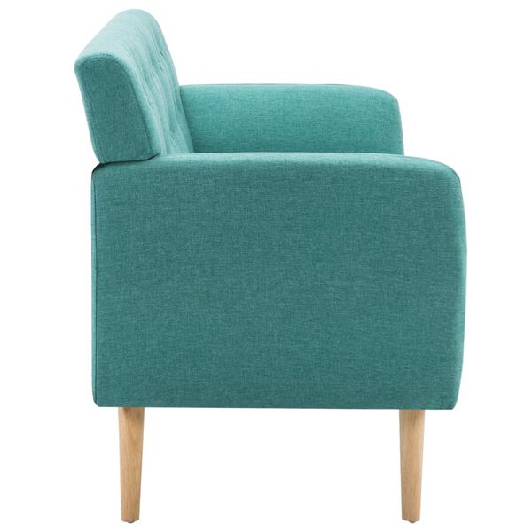 vidaXL 3-sitssoffa med tygkl&auml;dsel 172x70x82 cm gr&ouml;n