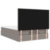 vidaXL Ottoman sängram med madrass taupe 140x200 cm tyg