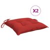 vidaXL Stolsdynor 2 st r&ouml;d 40x40x7 cm oxfordtyg