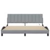 vidaXL Bed Frame without Mattress "Hanko" Light Grey 180x200cm Fabric