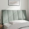 vidaXL Headboard Cushion "Hanko" Light Grey 100 cm Velvet