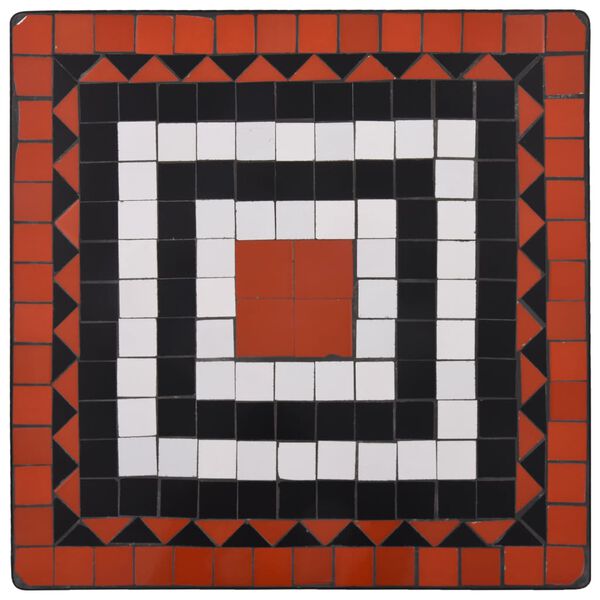 vidaXL Mosaikbord 3 st keramik terrakotta och vit