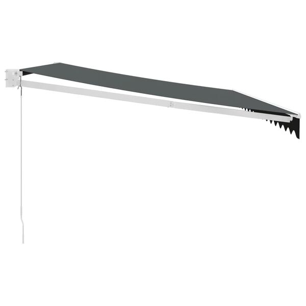 vidaXL Markis infällbar antracit 4,5x3 m tyg&aluminium