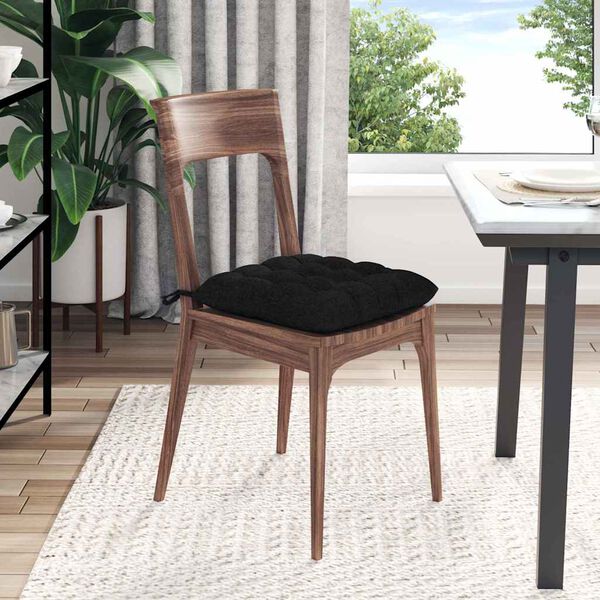 vidaXL Sittkuddar 2 pcs Svart 40 x 40 x 6 cm tyg