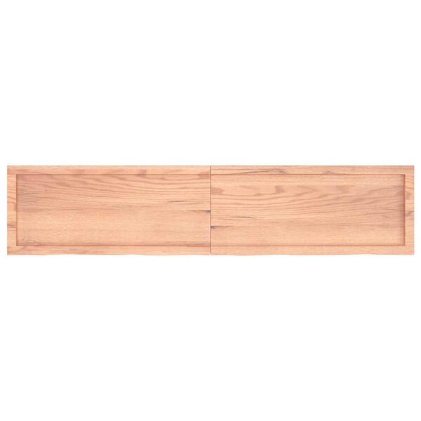 vidaXL Bordsskiva ljusbrun 180x40x(2-4) cm behandlad massiv ek