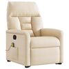 vidaXL Massagefåtölj med uppresningshjälp beige mikrofibertyg