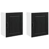 vidaXL Diskmaskin panel Kalmar 2 st Svart Ek Konstruerat tr&auml;