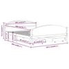 vidaXL Sängram med 4 lådor vit massiv furu 160x200 cm