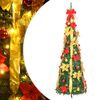vidaXL Plastgran pop-up 50 LED gr&ouml;n 120 cm