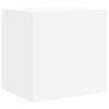 vidaXL Väggmonterad tv-bänk LED vit 40,5x35x40 cm