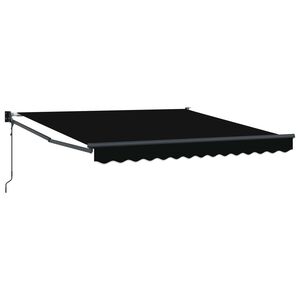 vidaXL Markis Svart 350 x 250 cm Polyester och metall