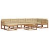 vidaXL Utomhussoffset med kudde 8 pcs Naturlig och Beige