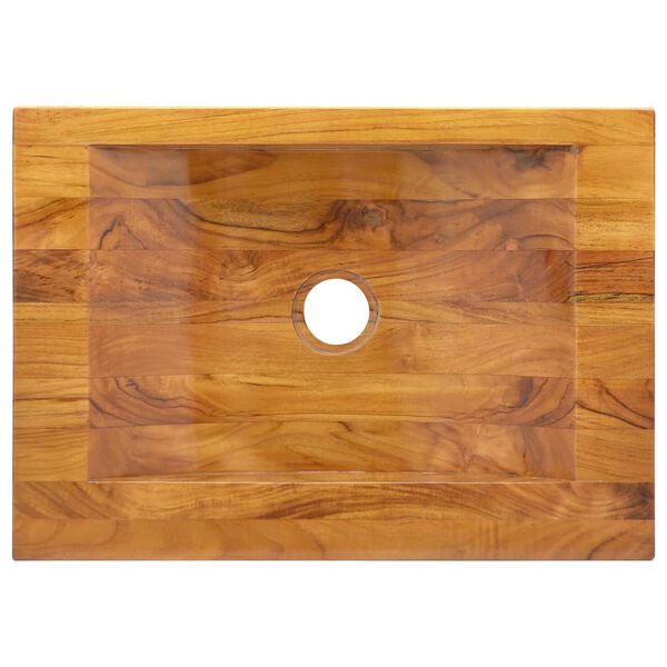 vidaXL Handfat massiv teak 50x35x10 cm