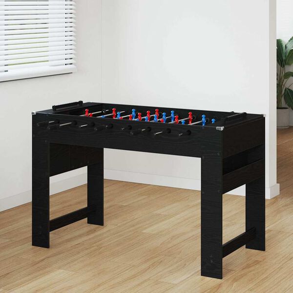 vidaXL Foosballbord Svart Ek 125 x 60,5 x 80 cm Konstruerat tr&auml;