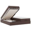 vidaXL Ottoman s&auml;ngram med madrasser brun 180x200 cm konstl&auml;der